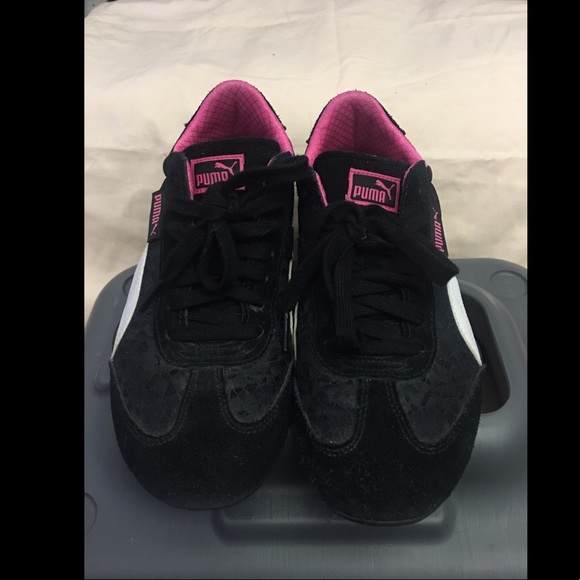 black and pink puma shoes
